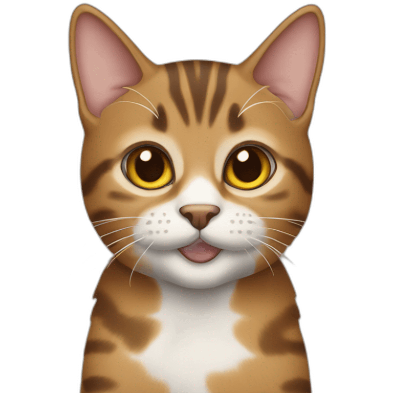 brown and tan tabby cat emoji