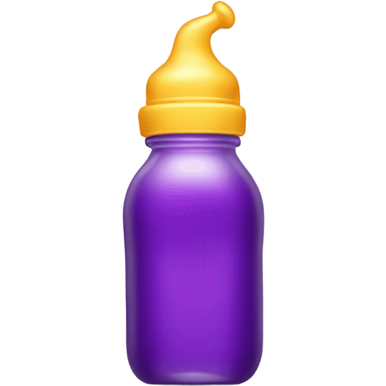 baby bottle with purple juice emoji