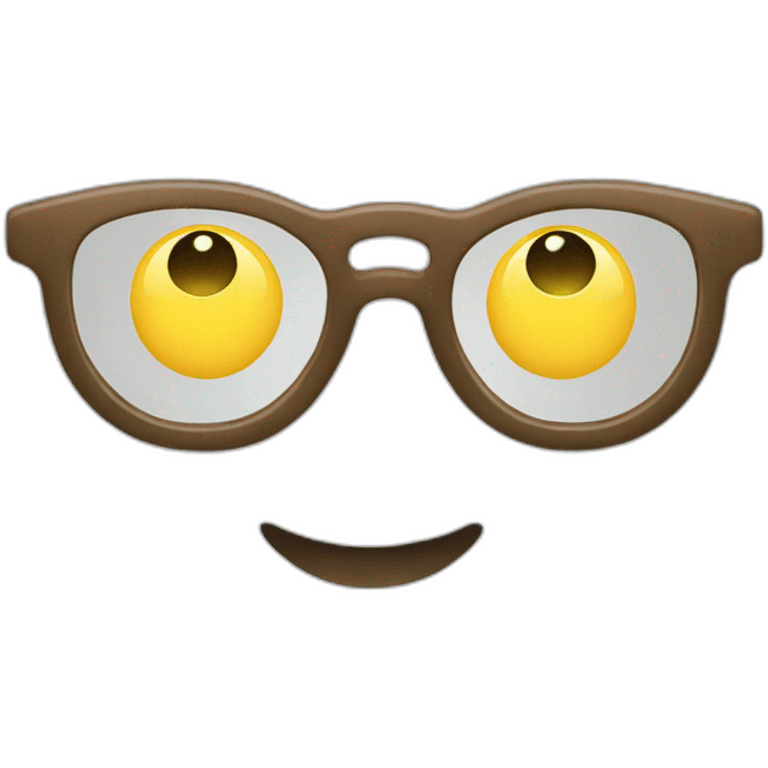 Yellow round Emoji with specs  emoji