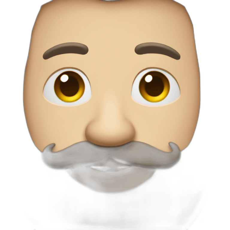 una-cara-sin-bigote-pelo-canoso emoji