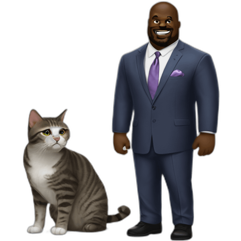 Shaquille O'Neal vs cat emoji