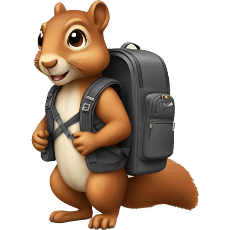 Squirrel wearing a backpack  emoji