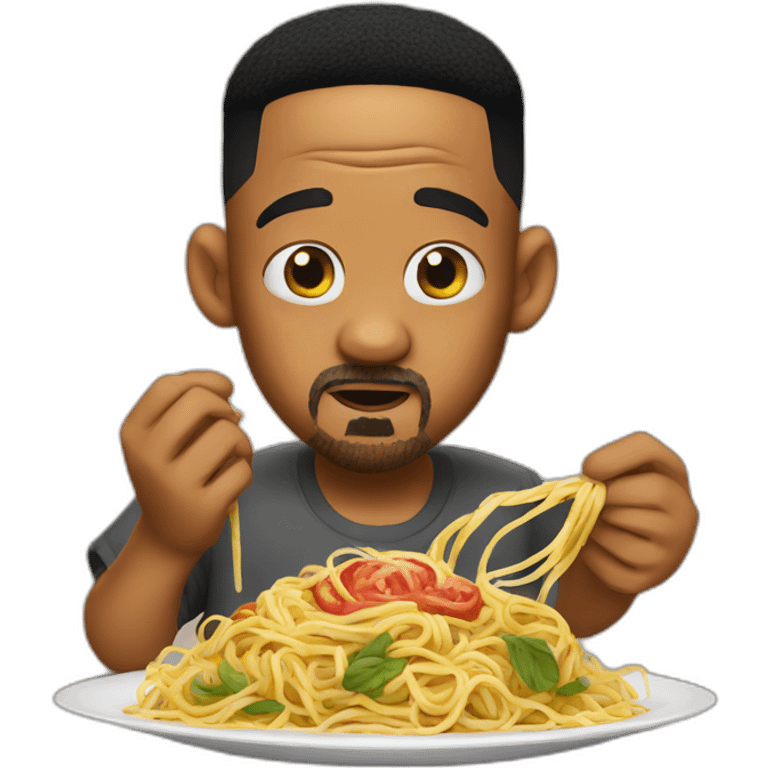 will smith eating spaghetti emoji