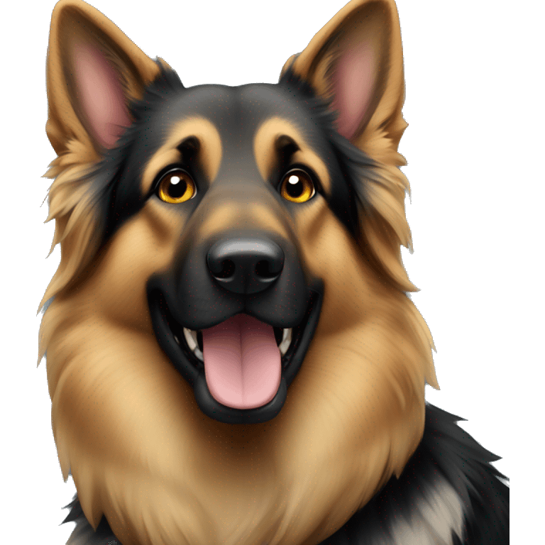 Long haired German shepherd dog emoji