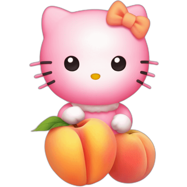 Hello kitty and peach emoji