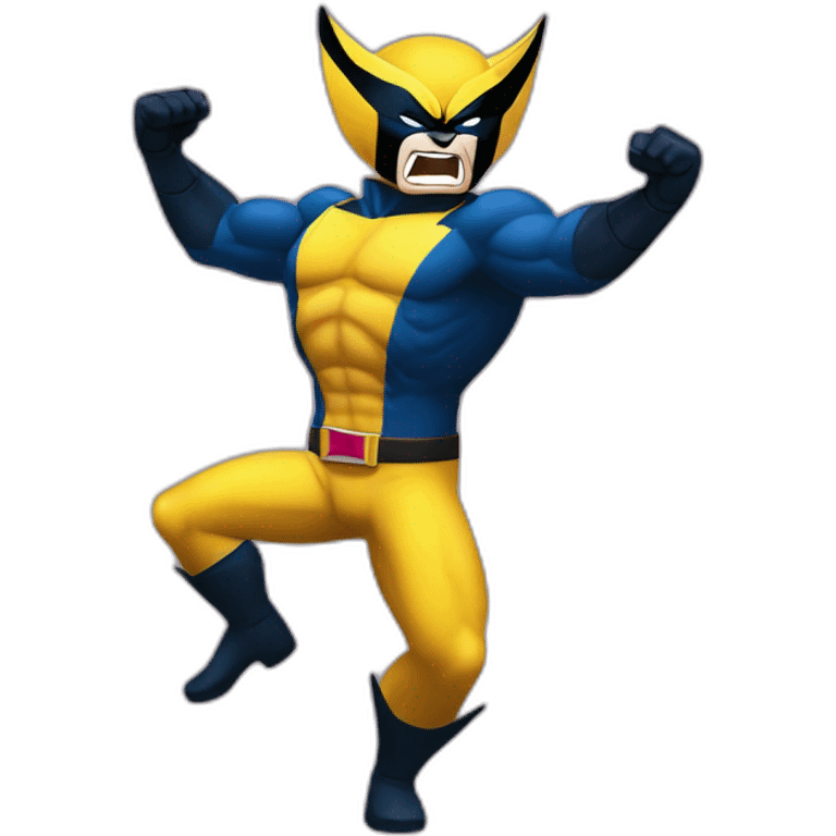 Wolverine of the "X men" dancing Gangnam style emoji