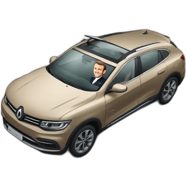 Emmanuel Macron on a car emoji