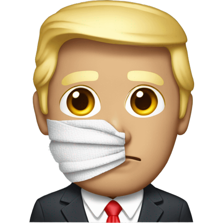 Donald Trump with bandaged ear emoji