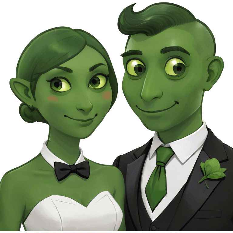 couple in formal attire outdoors emoji