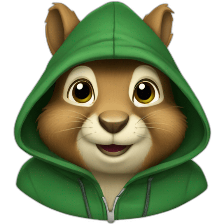 green hood squirrel emoji