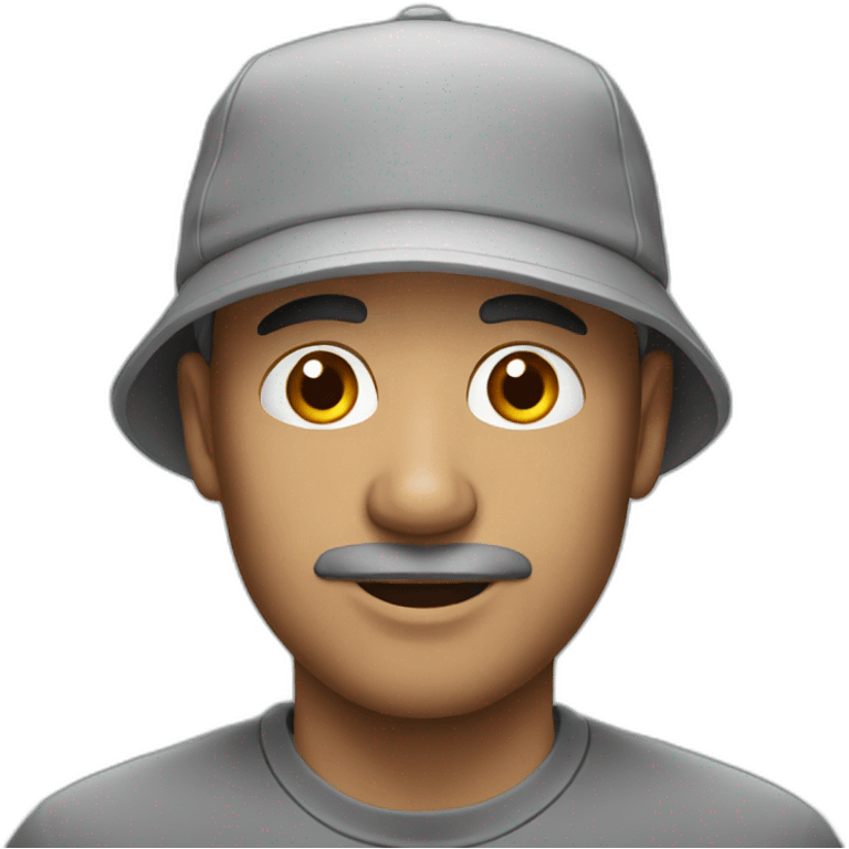 man in grey cap emoji