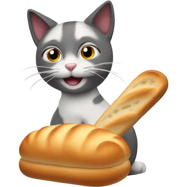 cat baking bread emoji