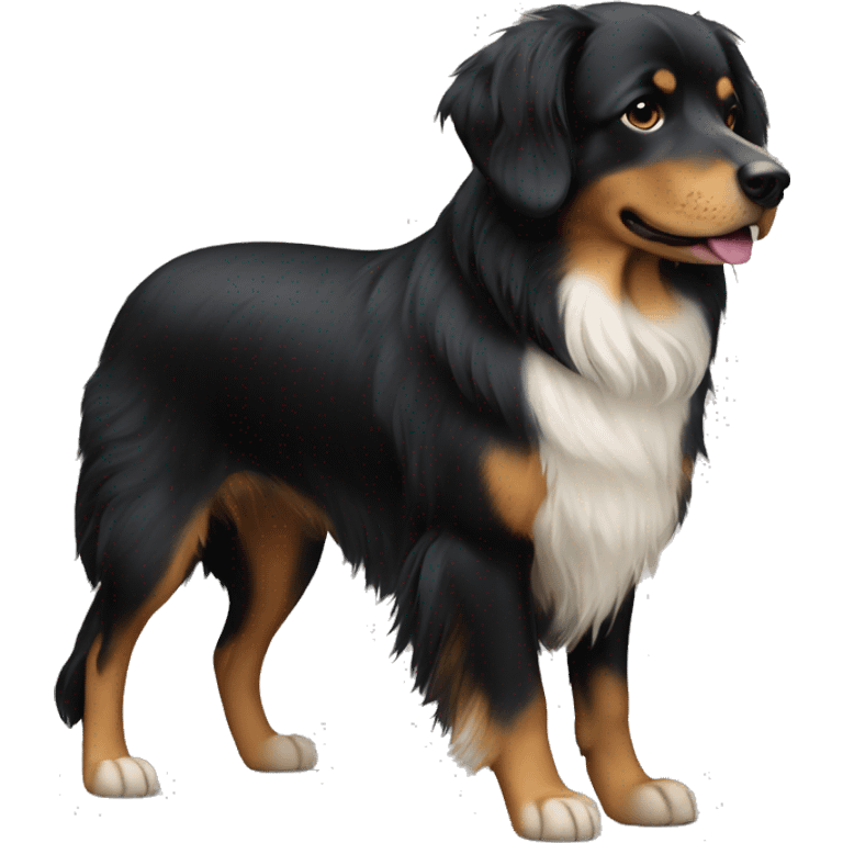 dog breed hovawart black emoji