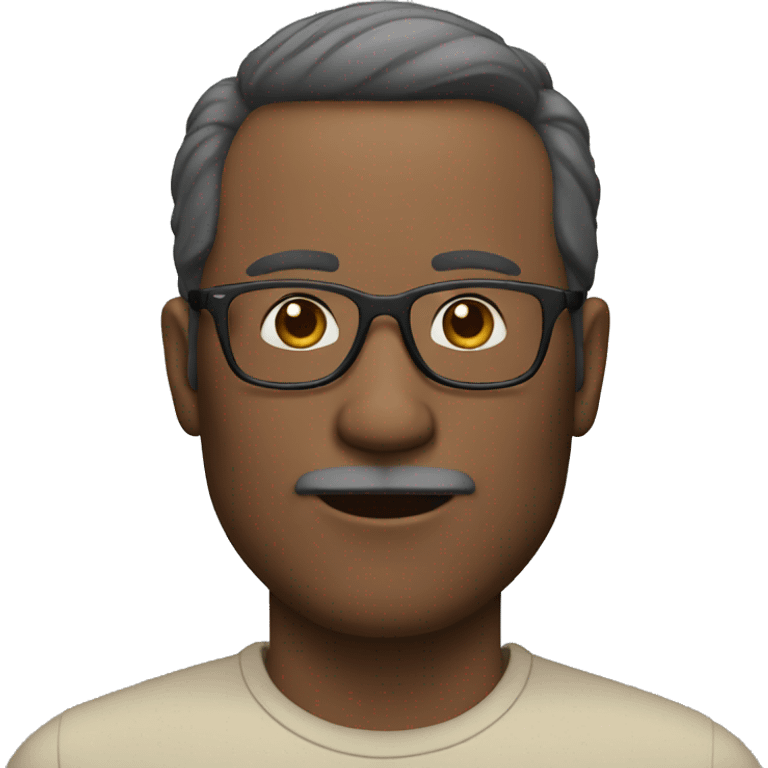 45 year old white man with glasses and without a mustache emoji