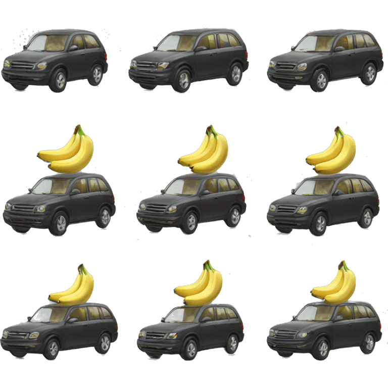 car with banana emoji