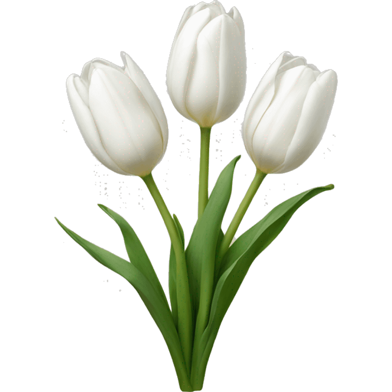 White tulips  emoji