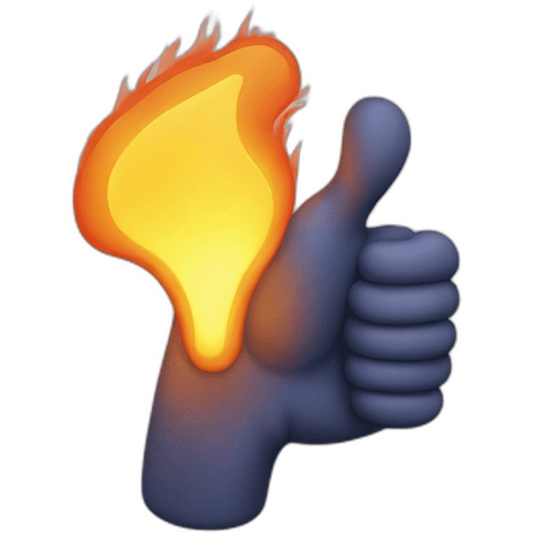 thumb-up-on-burning emoji