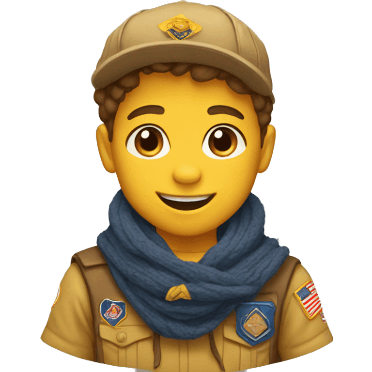 cub scout with scarf emoji