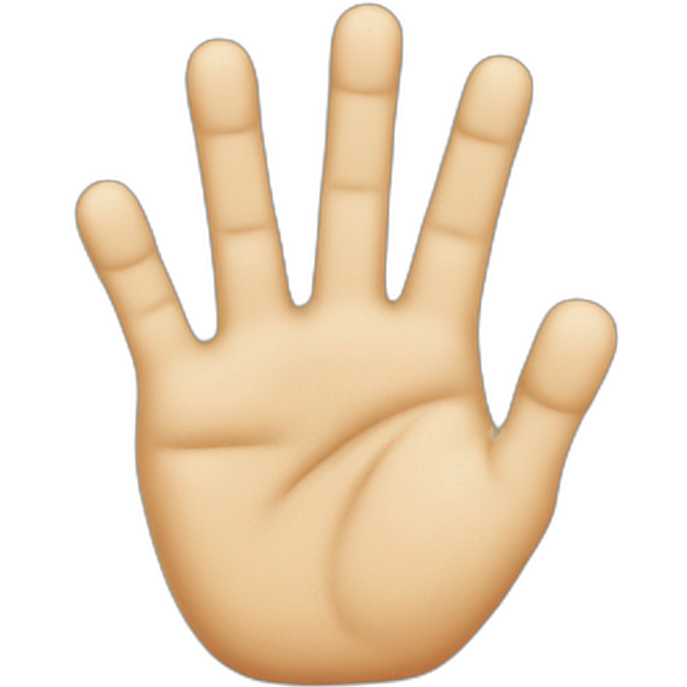 hand with three fingers splayed emoji