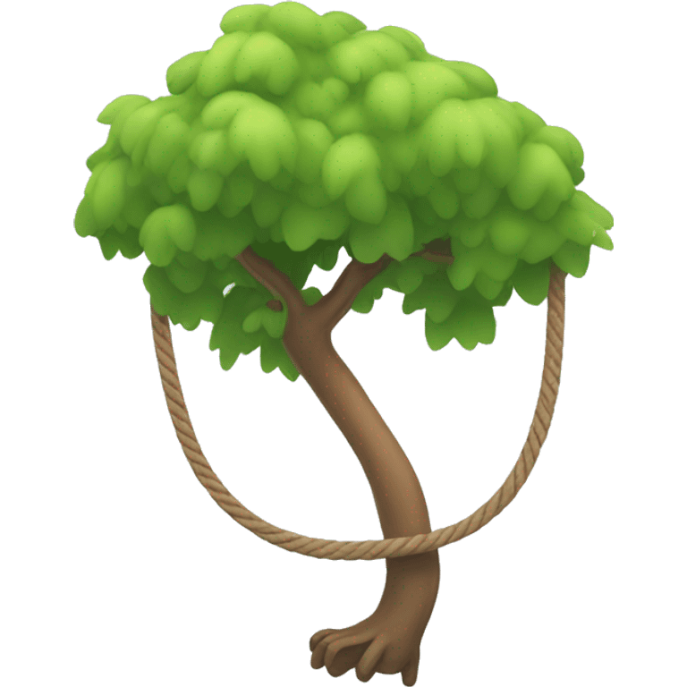 tree rope jumping emoji