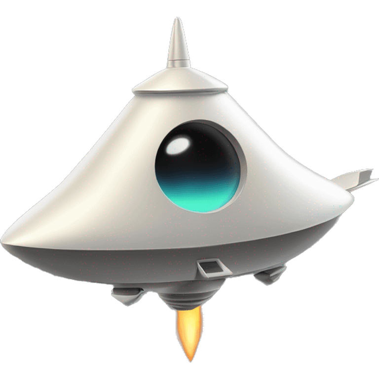 Flying alien spaceship rocket ship ufo shaped birdhouse emoji