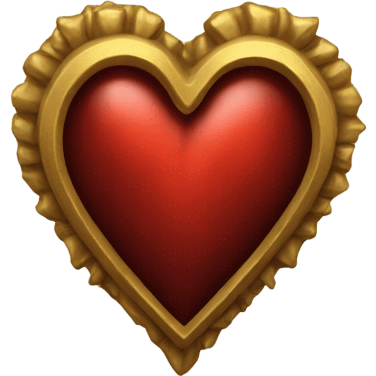 red gold gothic heart emoji