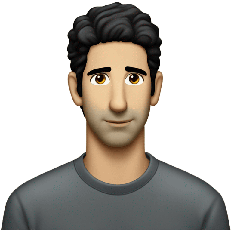 younger David Schwimmer very sad, no facial hair emoji