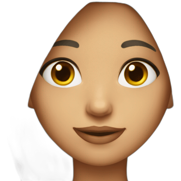 A pretty girl closeup emoji