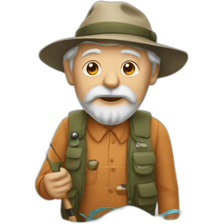 old man fishing emoji