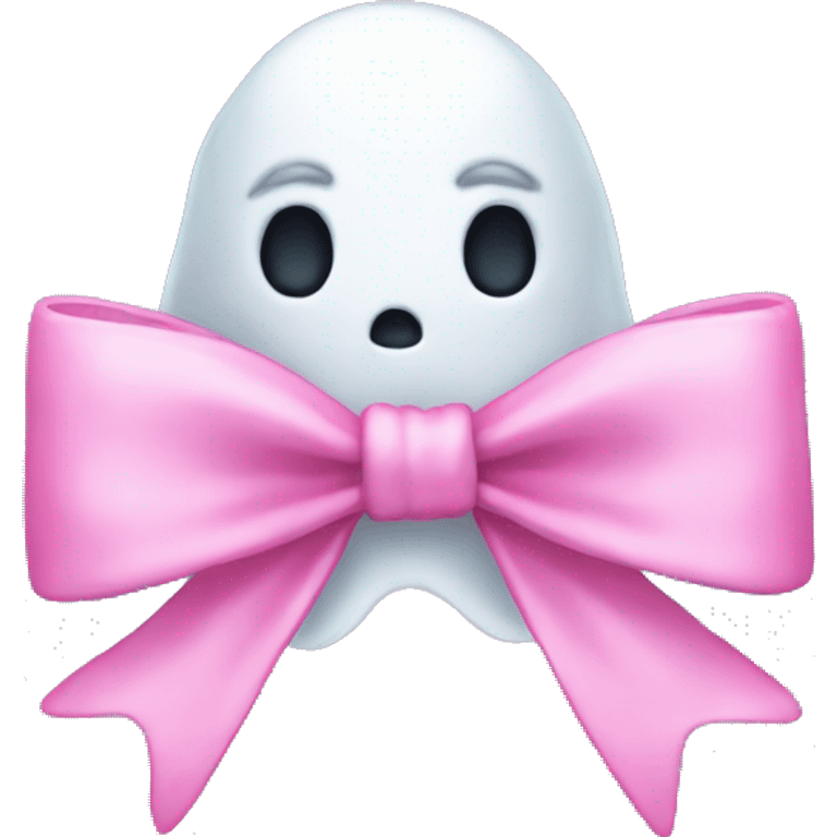 pink bow ghost emoji