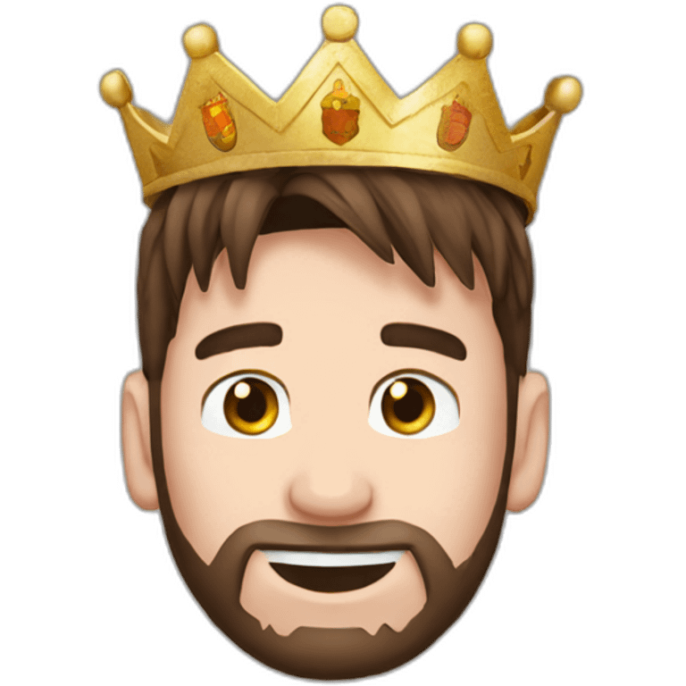 Messi avec une couronne  emoji