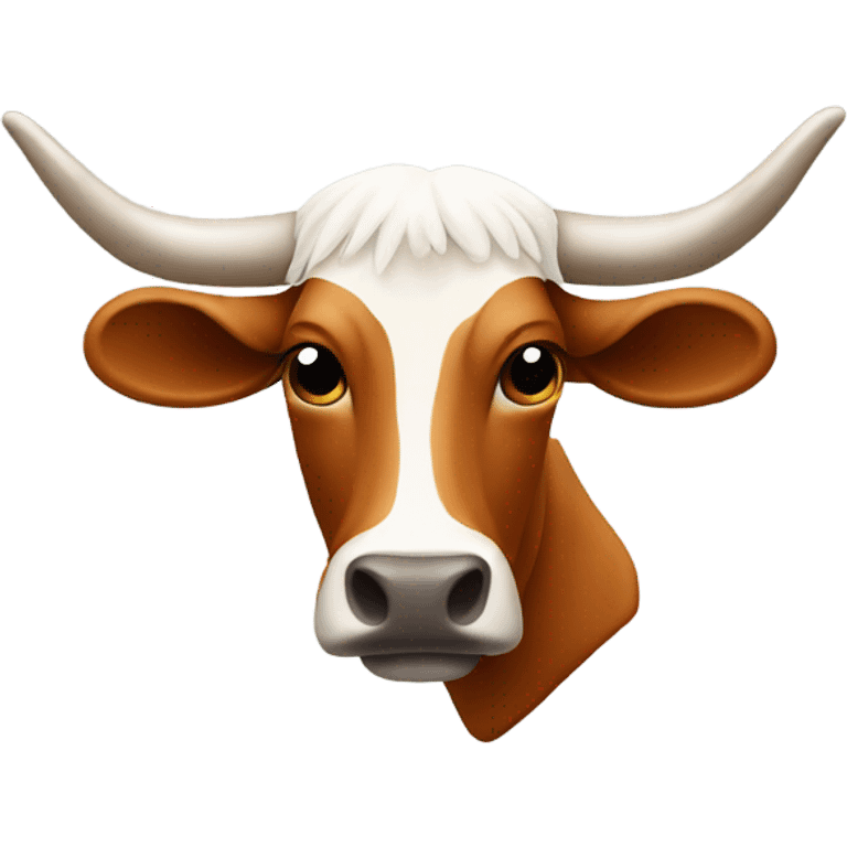 Longhorn cow head upside down  emoji