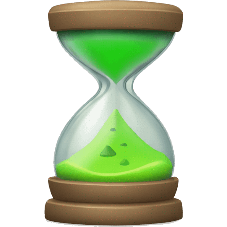 sand timer with green sand  emoji