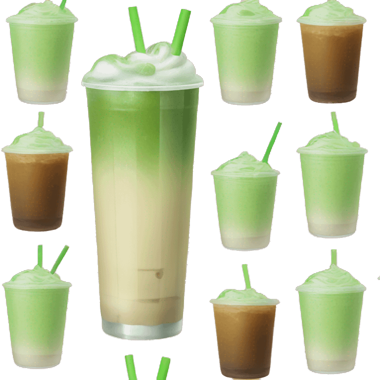 Matcha Iced coffee emoji