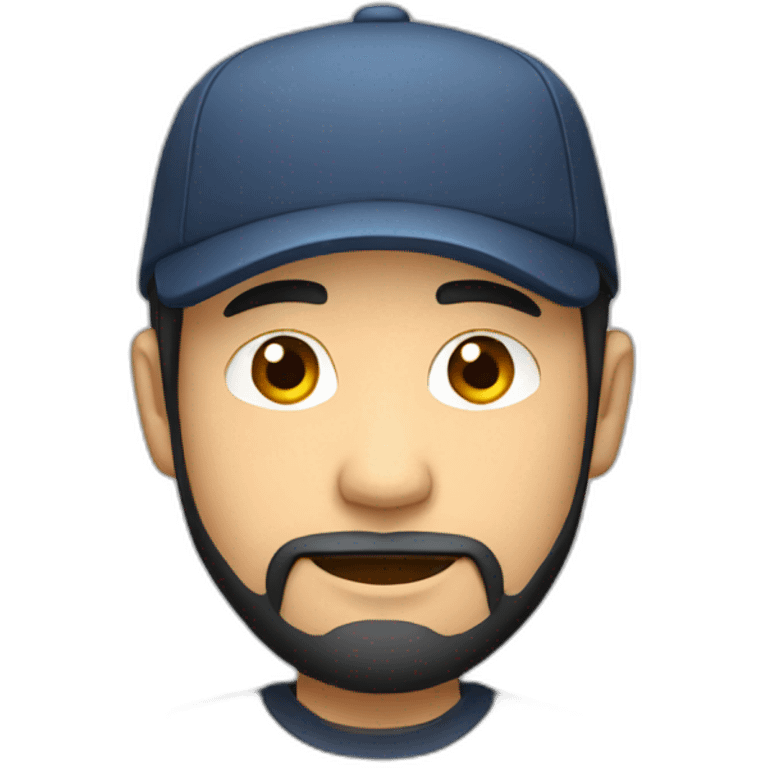 Asian guy with beard and hat emoji