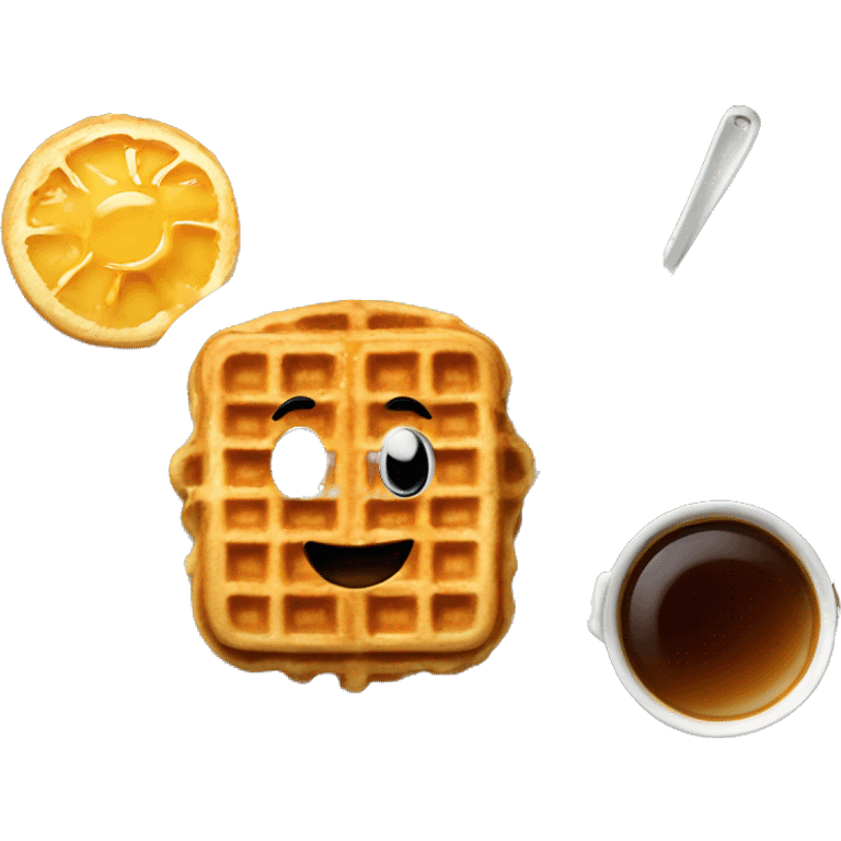 Waffles with syrup  emoji