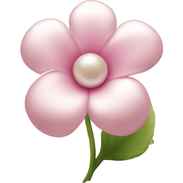 Pearl light pink flower emoji