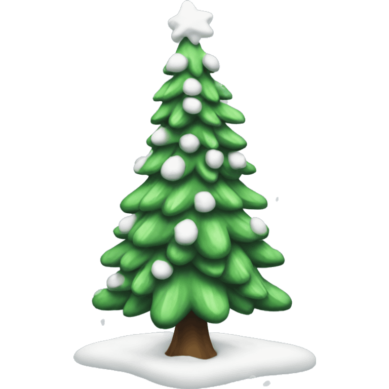 Snowy Christmas tree emoji