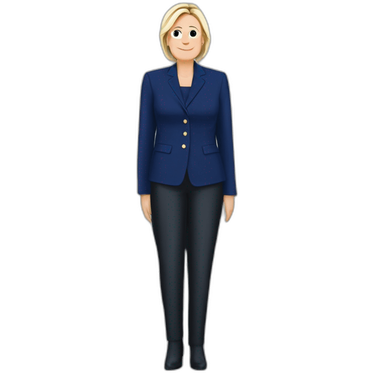 Marine Le Pen ambrasse emnuelle macron emoji