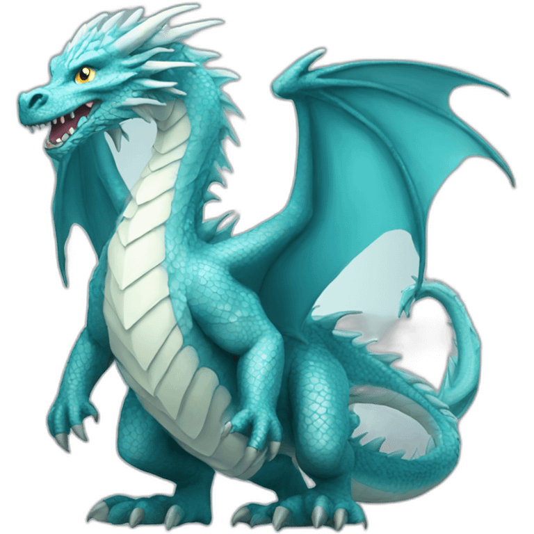 Ice-dragon, full-body emoji