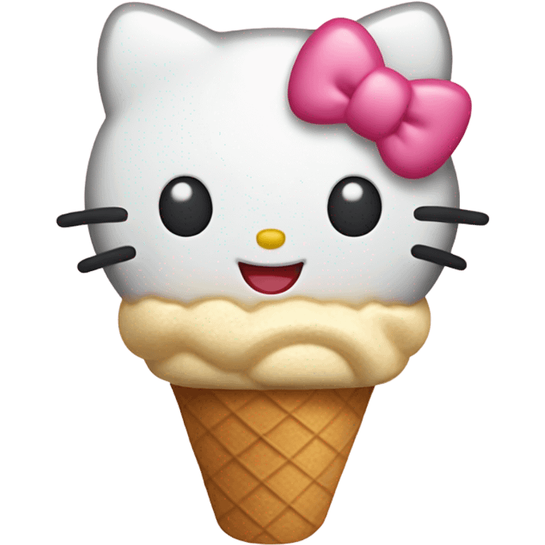 Hello kitty with ice cream  emoji