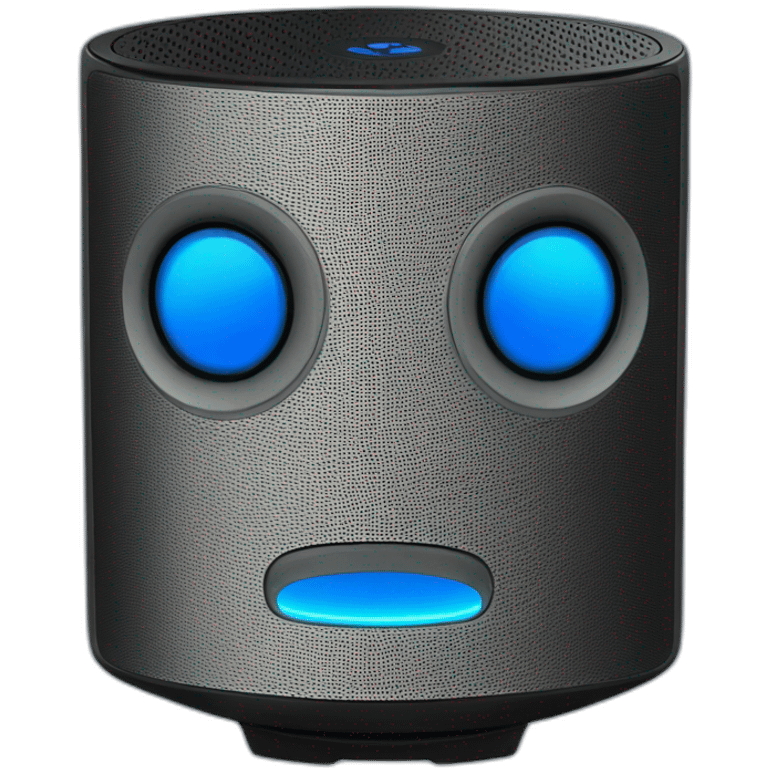 bluetooth speaker with blue LED light emoji