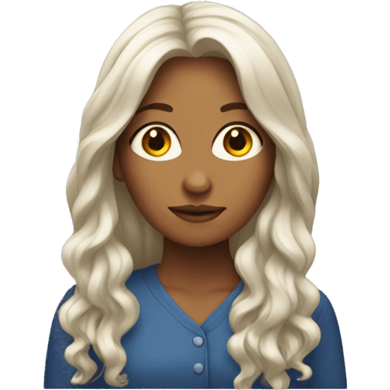 Lady with long hair emoji