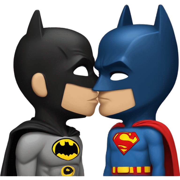 Batman and superman kiss emoji