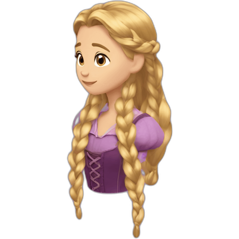 rapunzel one braid emoji