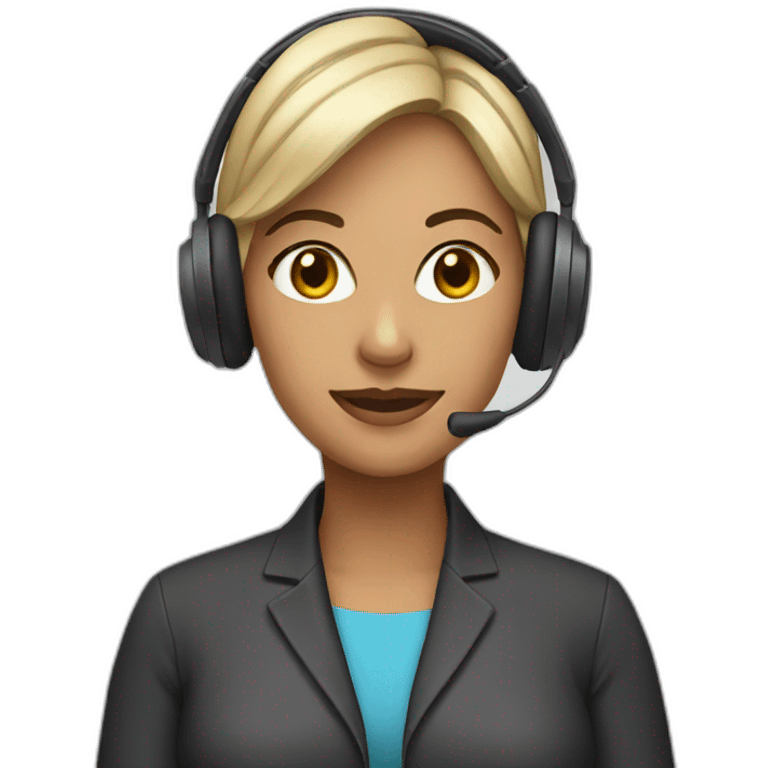 woman with headset emoji