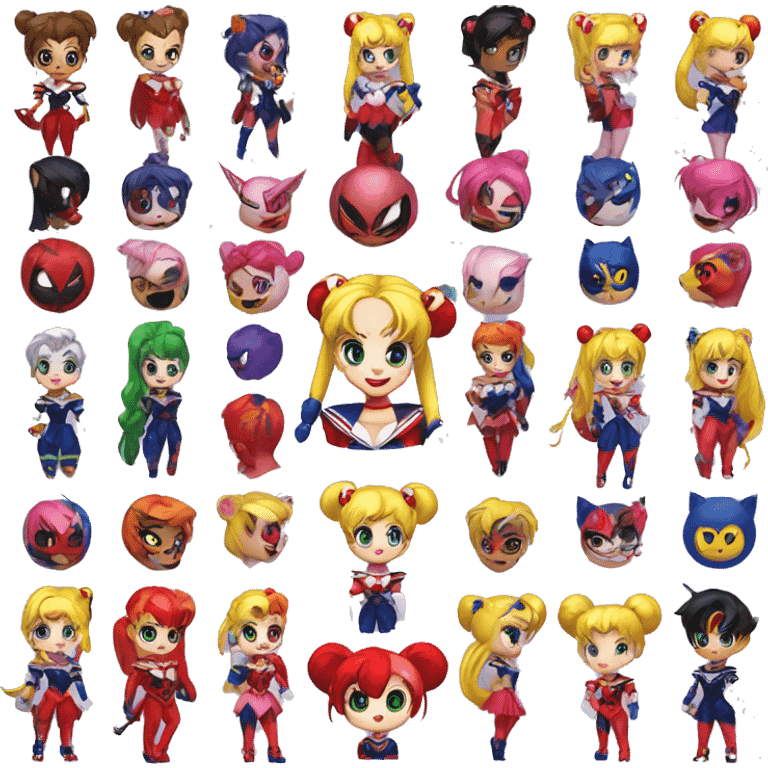 Sailor moon harley quinn  emoji