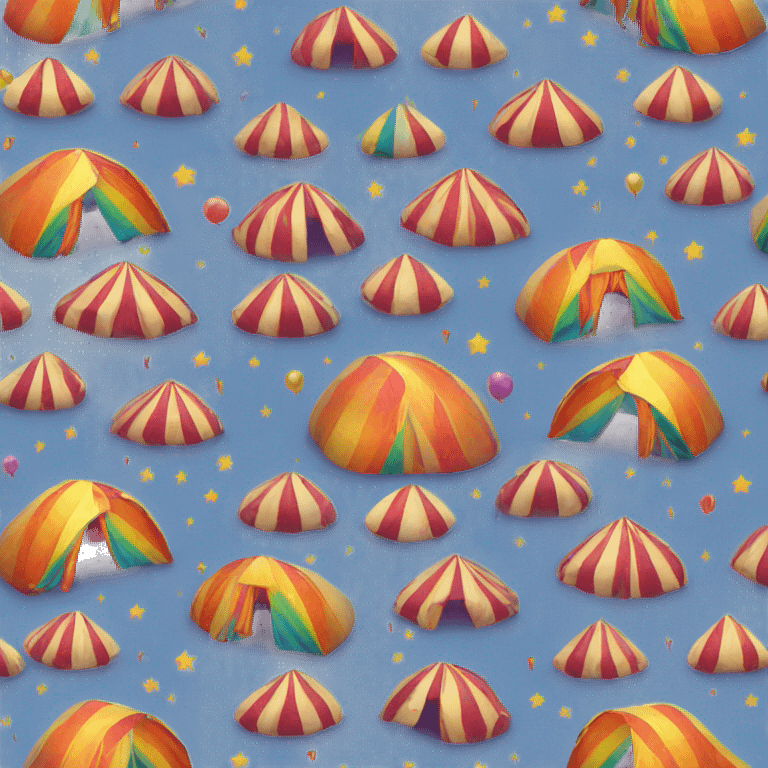 rainbow circus tent emoji