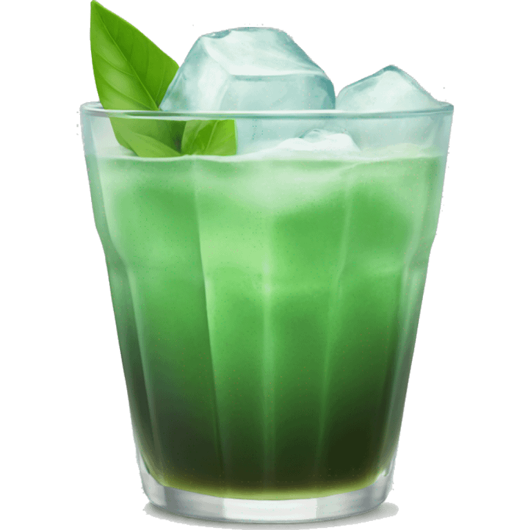 A glass of ice matcha emoji