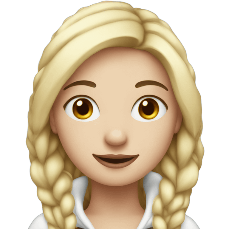 blonde girl as snowman  emoji